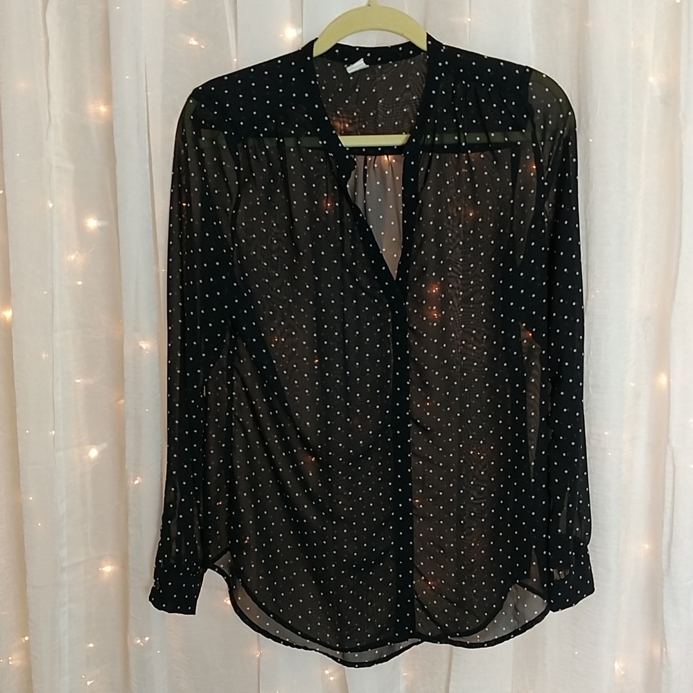 Old Navy Polka Dot Blouse size medium